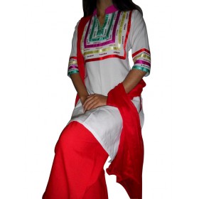 Pure Cotton Kamiz with laise